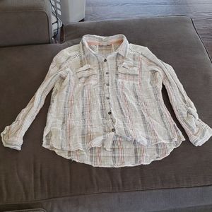 💥50% sale💥Crochet back button down Medium #808